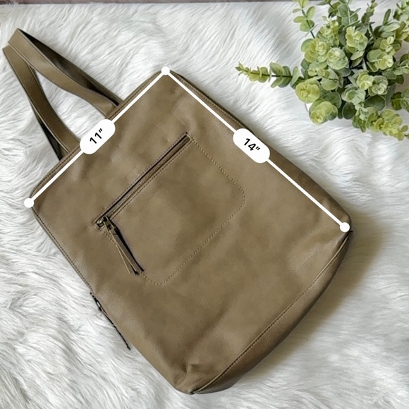 Universal Thread Goods Co. Olive Military Green Faux Leather Commuter Backpack - Picture 13 of 15